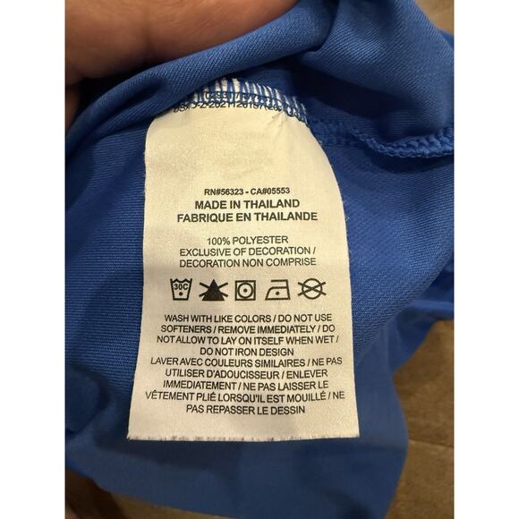 Nike Mens Blue 1/4 Button Polo Dri-Fit Collared Golf Lightweight Shirt Size XXL - Picture 6 of 9